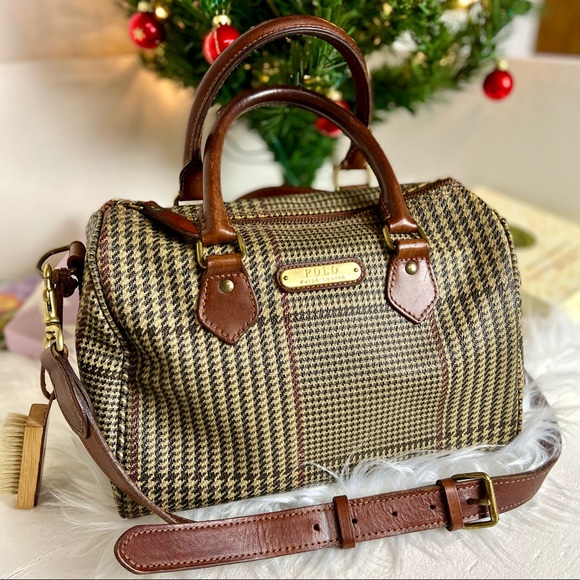 Polo Ralph Lauren Handbags - 🎄RALPH LAUREN VTG Bags Ralph Lauren Houndstooth Check Doctor Satchel Crossbody